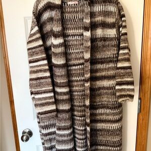 Striped Brown and Cream Women's Sweater
